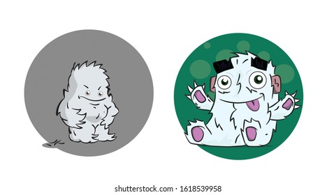 Cute monsters of the winter holidays.