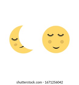 Luna linda, cartografía vectorial Ilustración.