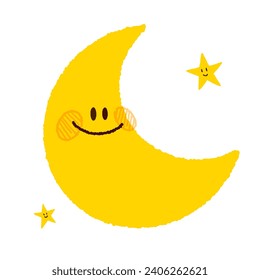 It's a cute moon clip art.