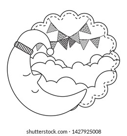 Cute moon design vector illustration