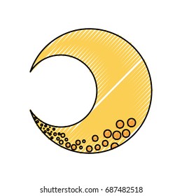 cute moon isolated icon