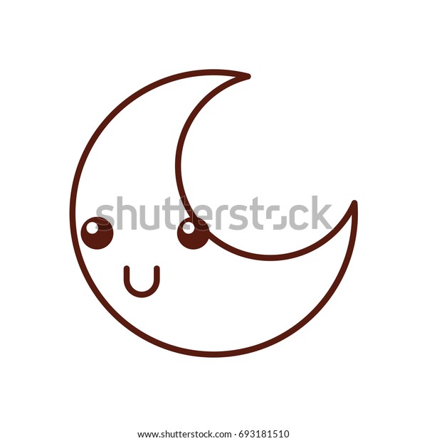 cute moon kawaii\
character
