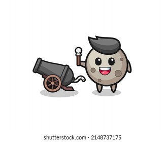 tira de luna linda usando cañón, diseño lindo