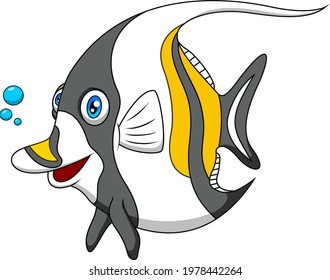 Cute moorish fish cartoon. Vector illustration. cute animal cartoon