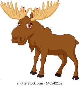 Cute Moose Cartoon