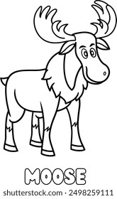 cute moose coloring  book, beautiful moose coloring book