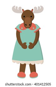 Cute Moose in a Dress