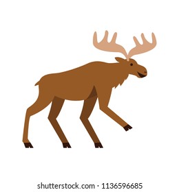 Cute Moose vector graphic element design