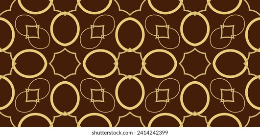 Cute mosaic. Geometric raster template. Abstract gray, orange and black seamless pattern with mesh of squares