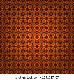 Cute mosaic. Geometric vector template. Abstract brown, red and orange seamless pattern with mesh of squares.