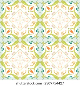 Cute Mosaic pattern ornament, Moroccan vintage ornament as backgrounds, for fabric, wallpaper, textile, websites, home decor (pillows, towels, napkins), tableware