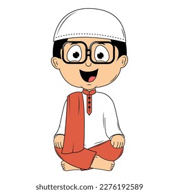 süße Moslem-Boy-Cartografik