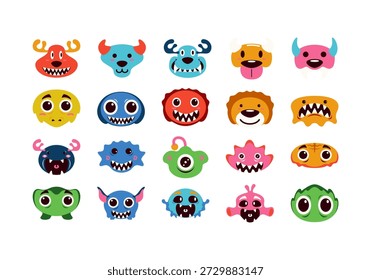 Cute Mosnter Avatar Icon Set 