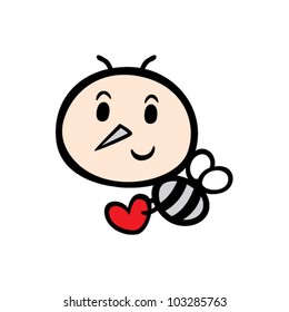 cute mosquito with love