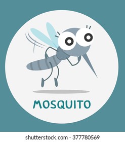 Cute Mosquito. Vector illustration