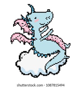 cute moster dragon mystic in the cloud