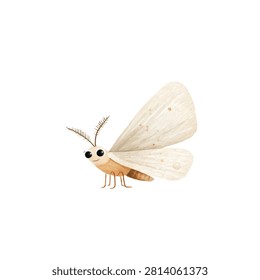 A cute moth with big eyes smiling