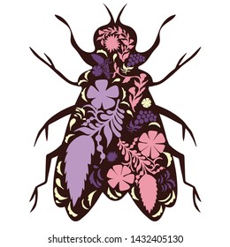 Cute moth, bug character for your design