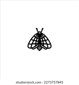  vector de ilustración de doodle de la polilla linda
