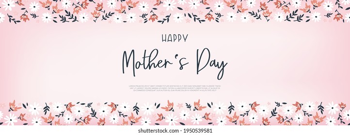 Cute Mother's Day design, great for covers, banners, wallpapers, invitations - vector design