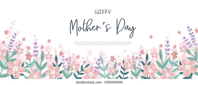 Cute Mother's Day design, great for covers, banners, wallpapers, invitations - vector design