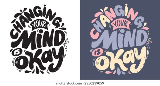 Cute motivation hand drawn doodle lettering postcard. Lettering for print, t-shirt design, tee design, mug pring, bag label