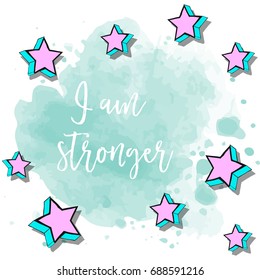 cute motivational card, illustration in vector format