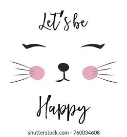 cute motivational card, illustration in vector format