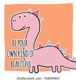 cute motivational card, illustration in vector format