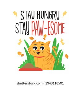 Cute motivational cat poster, suitable for artistic and aesthetic use