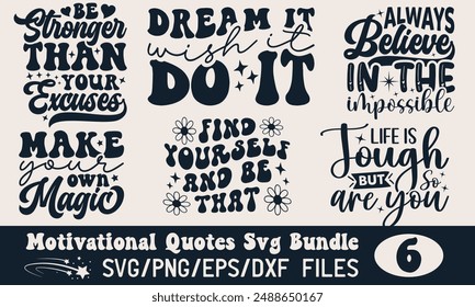 Cute Motivational Quotes PNG Bundle