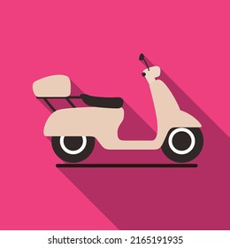 cute motorcycle flat icon design  vector illustration