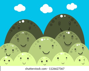 cute mountain background