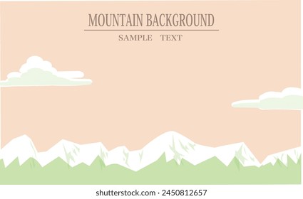 
Cute mountain range landscape illustration in pastel colors