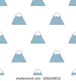 Nahtloses, schlankes Gebirgsmuster. Ideal für Textilien, Tapeten oder Hintergrund.