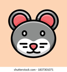 Cute mouse animal cartoon design