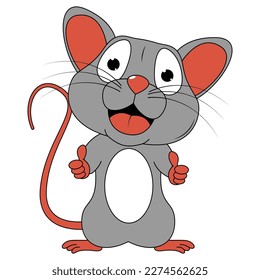 cute mouse animal cartoon graphic