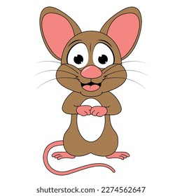 cute mouse animal cartoon graphic
