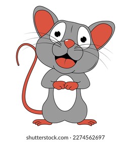 cute mouse animal cartoon graphic