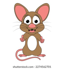 cute mouse animal cartoon graphic
