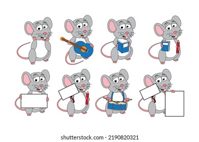 cute mouse animal cartoon illustration