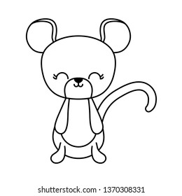 cute mouse animal isolated icon
