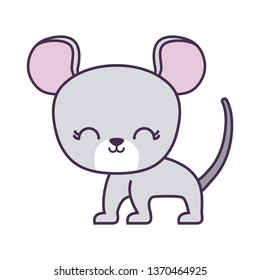 cute mouse animal isolated icon