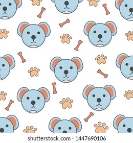 cute mouse animal seamless pattern background