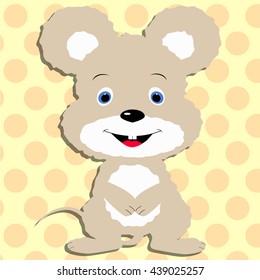 cute mouse baby. Template for design and decoration. cute sticker album, scrapbook. Baby vector illustration. Baby shower