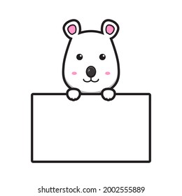 Cute el ratón con la ilustración del icono vectorial de caricatura en blanco. Diseñar un estilo de dibujos animados planos aislados.