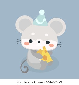 Cute mouse cartoon.
