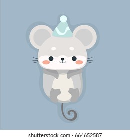 Cute mouse cartoon.