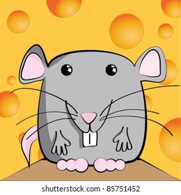 Cute mouse cartoon character