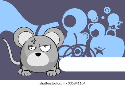 cute mouse cartoon expression background in vector format